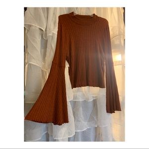 Burnt orange turtle neck